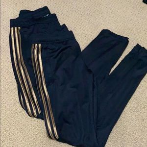 Size m/xs adidas  gold three striped joggers